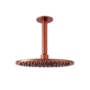 SINED Kit Braccio Soffione Inox 25cm Soffitto - Acciaio 316L Satinato Design Elegante per Installazione Interna ed Esterna Resistente alla Corrosione Modello LEVANTE