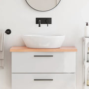 Piano Bagno Marrone 80x30x(2-4) cm Legno Massello Trattato 3156114