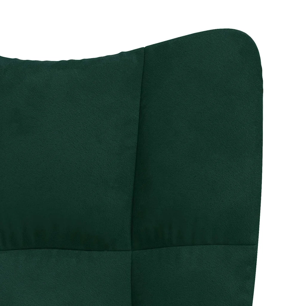 Divano Sedia-Poltrona Relax Verde Scuro in Velluto 136587