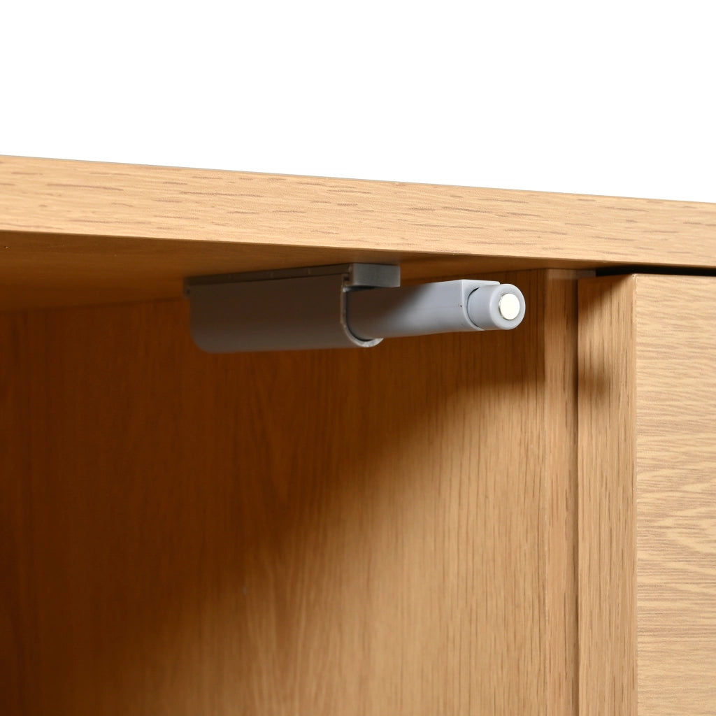 Credenza con 2 ante e 3 cassetti, per ingresso, in MDF e truciolare, naturale