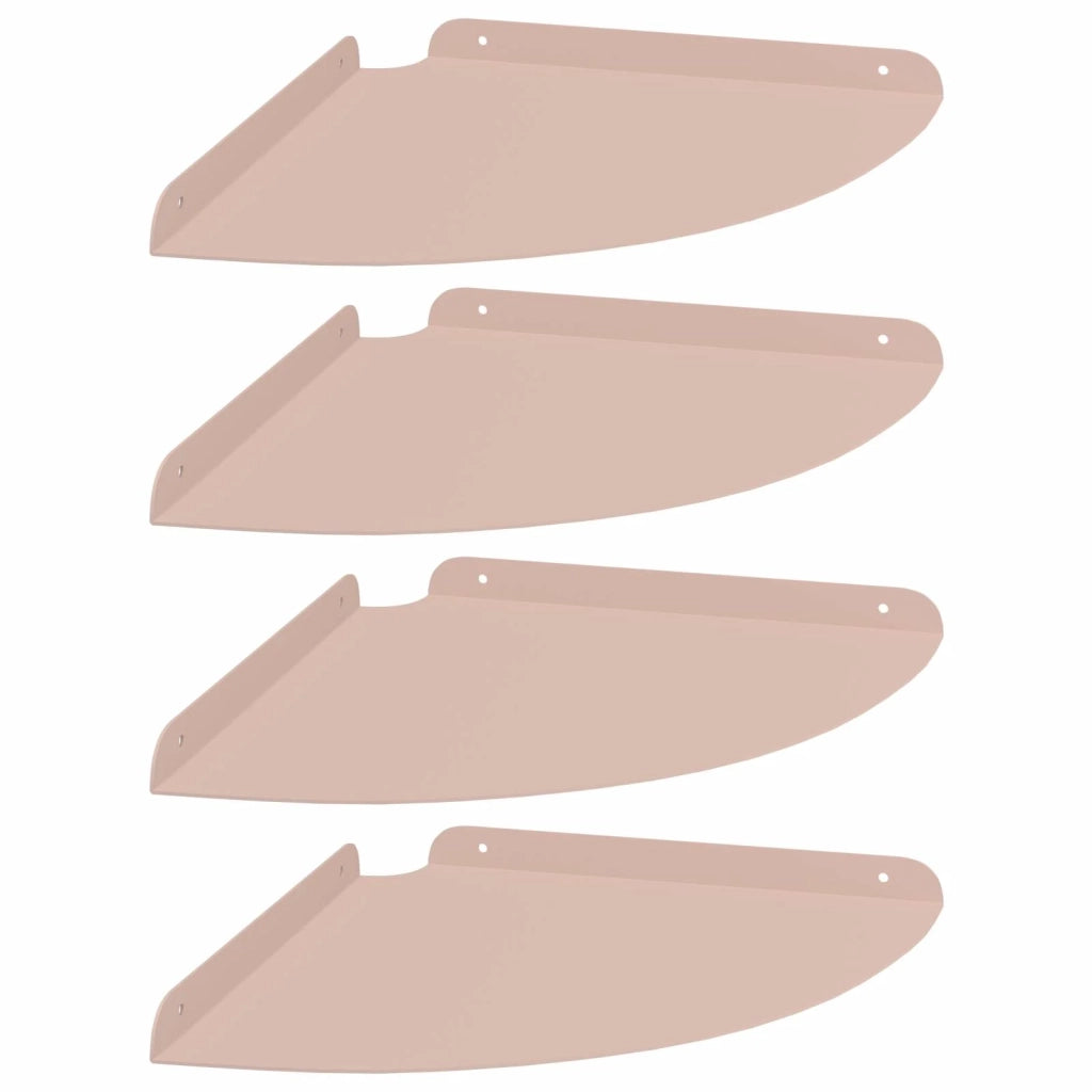 Mensola sospesa con lo scaffale 4 pcs Rosa 30 x 30 x 2 cm
