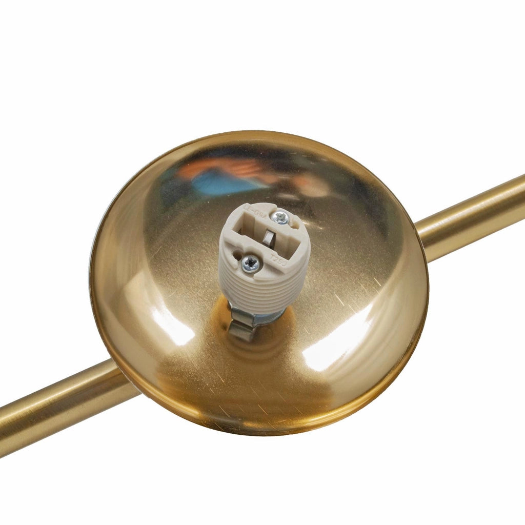 Lampadario pendente bronzo G9 lampada sospensione globo sfera vetro bianco luce tavolo cucina camera letto altezza regolabile