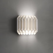 Applique Moderna 1 Luce Louise In Polilux Bianco Con Cavo Made In Italy