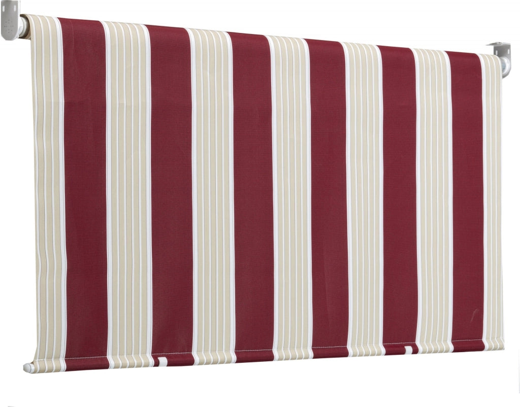 Tenda da sole a caduta, rullo avvolgibile con catenella L 150 H 250cm Fredi righe bordeaux