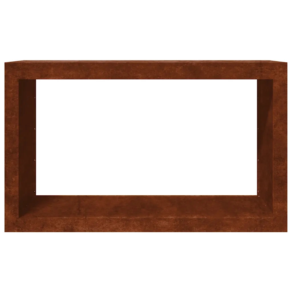 Rack per Legna da Ardere 100x40x60 cm in Acciaio Corten CFW7572102