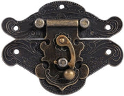 Chiusura a scatola con design antico - Chiusura a scatola rinforzata - Righello in acciaio - Disponibile in diverse misure - Installazione facile - Adatto per casse in legno - Chiusura a scatola