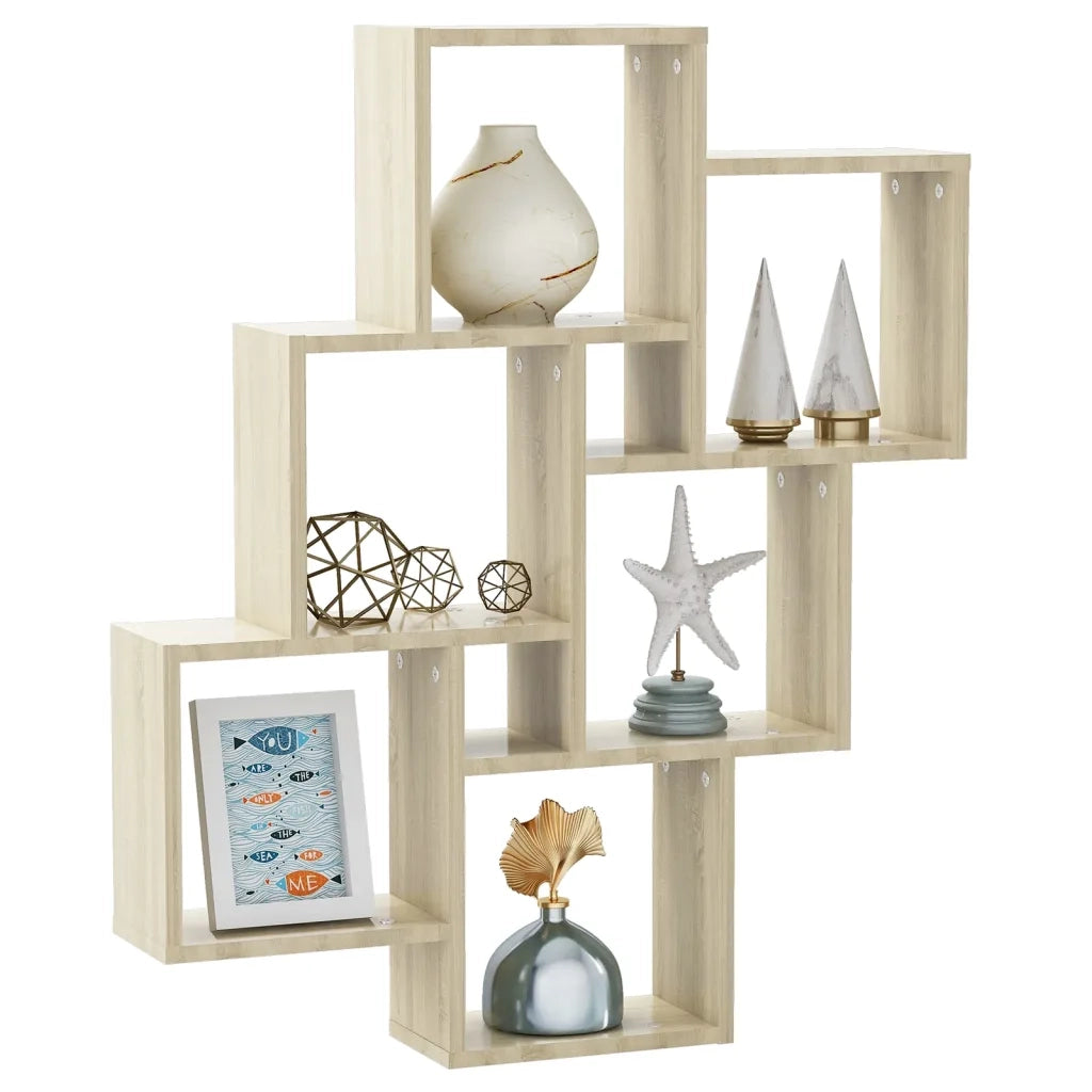 Mensola da Parete a Cubo Rovere Sonoma 78x15x93 cm Truciolato cod mxl 55913