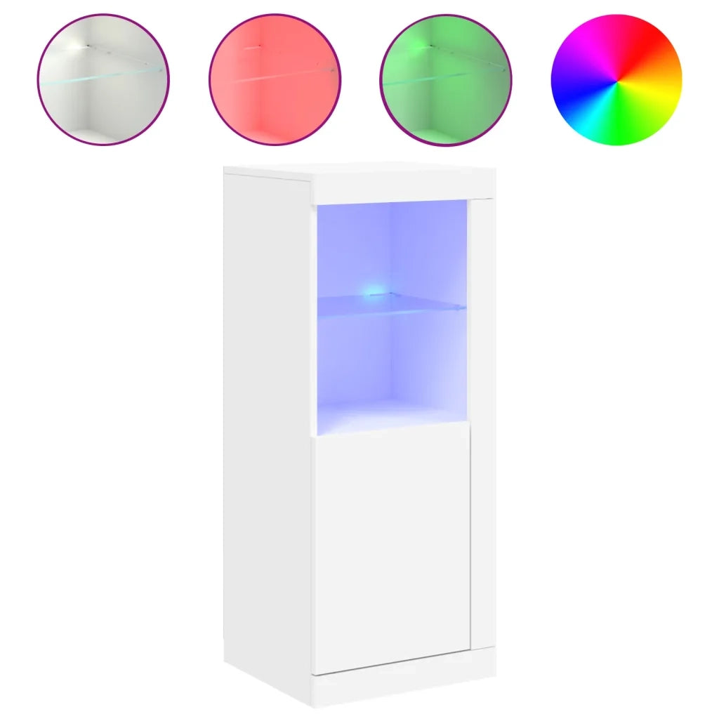 Credenza con Luci LED Bianca 41x37x100 cm 836644