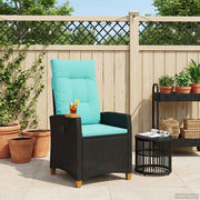 Poltrona reclinabile con tavolino 62 x 64 x 112 cm polyrattan
