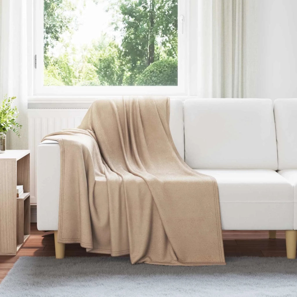 Coperte da Pile 24 pz Cammello 170 x 130 cm Panno