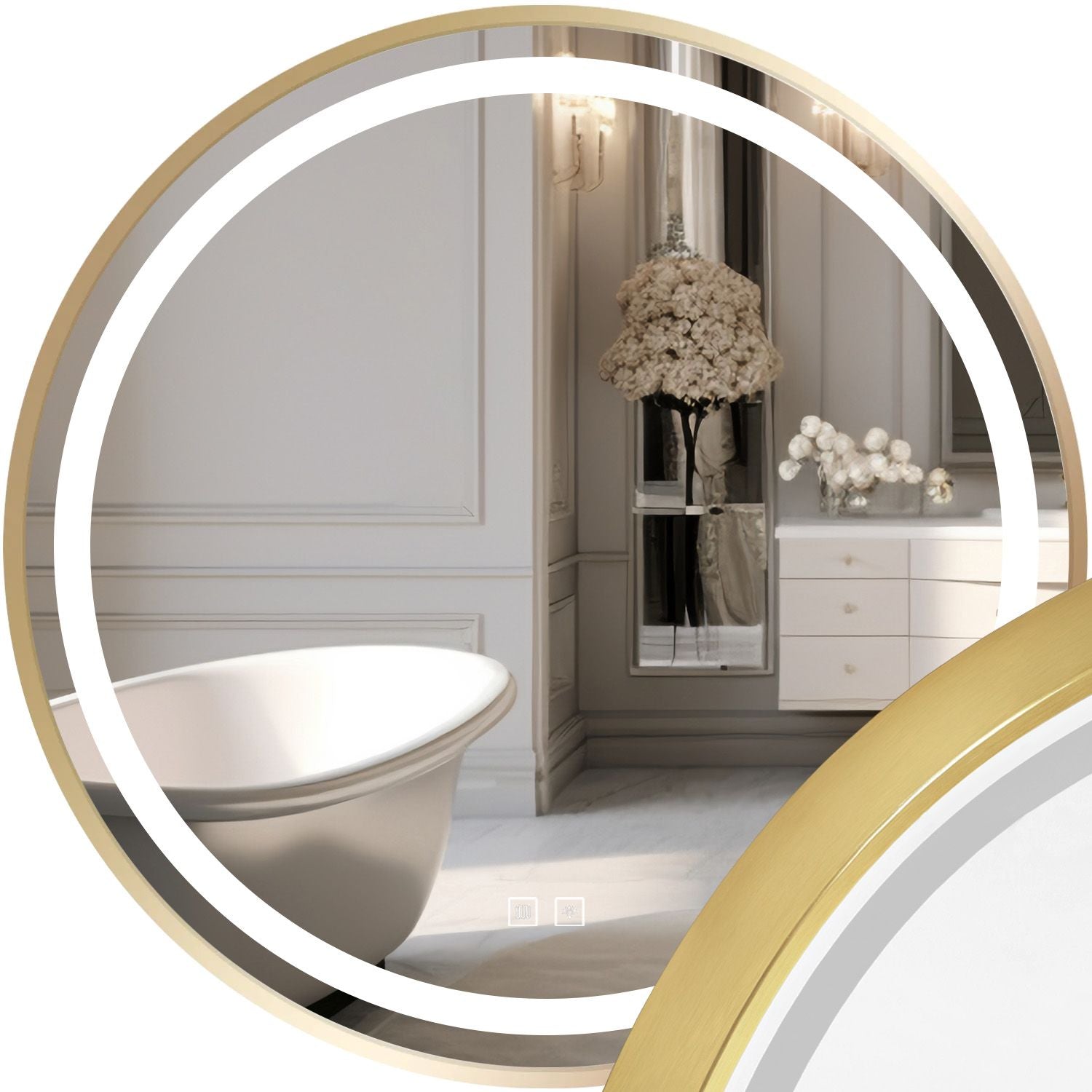 Specchio Led 80cm Mmj Gold