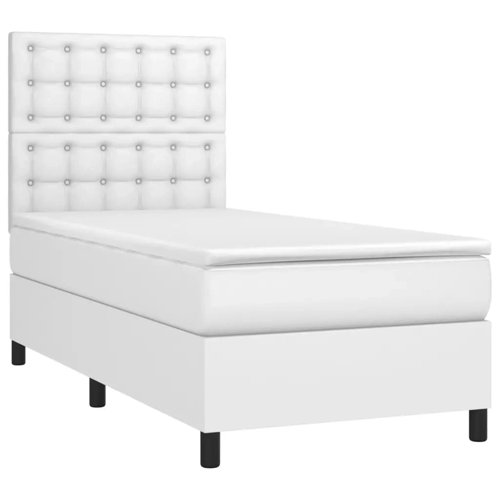 Giroletto a Molle con Materasso Bianco 90x200 cm in Similpellecod mxl 75807