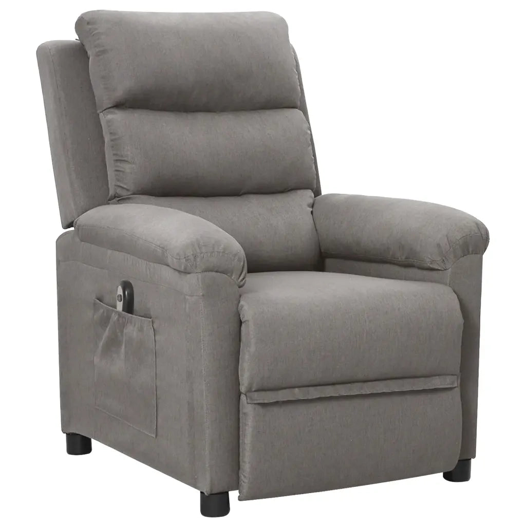 Poltrona Elettrica Reclinabile Grigio Chiaro in Tessuto cod mxl 6863