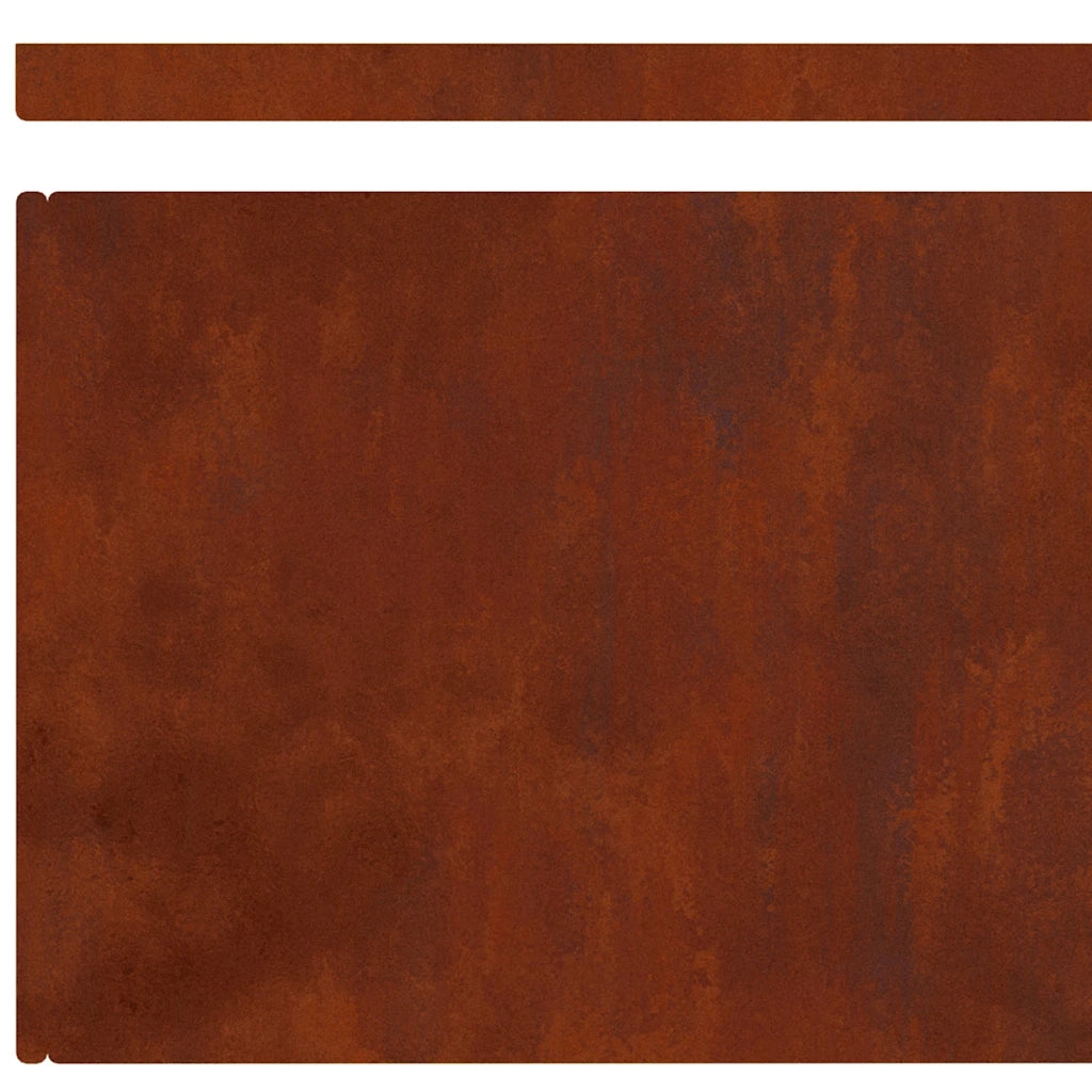 vidaXL Finitura per Prato da Giardino 4 pcs Ruggine 450 x 25 cm