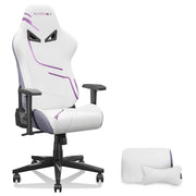 Sedia Gaming Ergonomica Reclinabile ¨C MINIMAL ¨C Tessuto, Schienale Alto, Bianco e Viola