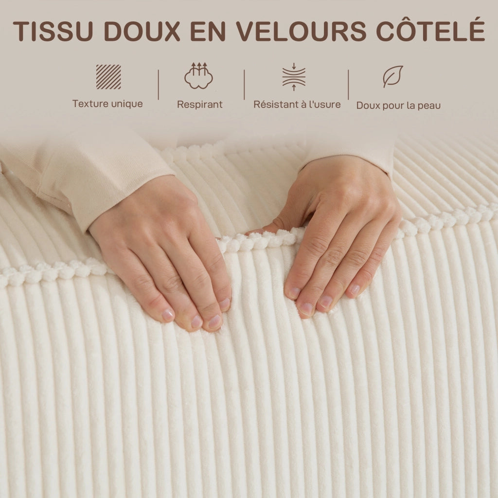 Divano 3 posti in velluto ¨C Minimal ¨C beige 230 cm