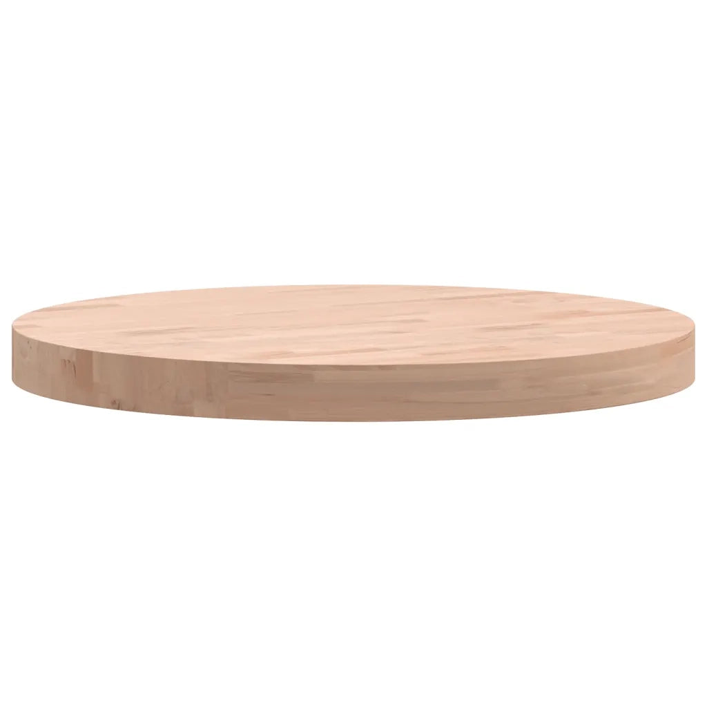 Piano per Tavolo Ã˜50x4 cm Rotondo in Legno Massello di Faggio