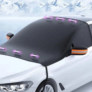 Autohoes magnetico, alta visibilità, con zonwering, protezione dal ghiaccio, protezione dalla neve e protezione dalla polvere, dotato di 6 magneti, teli per parabrezza e portiere in Oxford, gomme a prova di vento e strisce riflettenti arancioni.