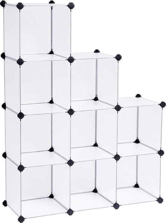 Cassa in plastica, armadio, porta bagno, rastrelliera per scarpe, bianca, 93 x 31 x 123 cm