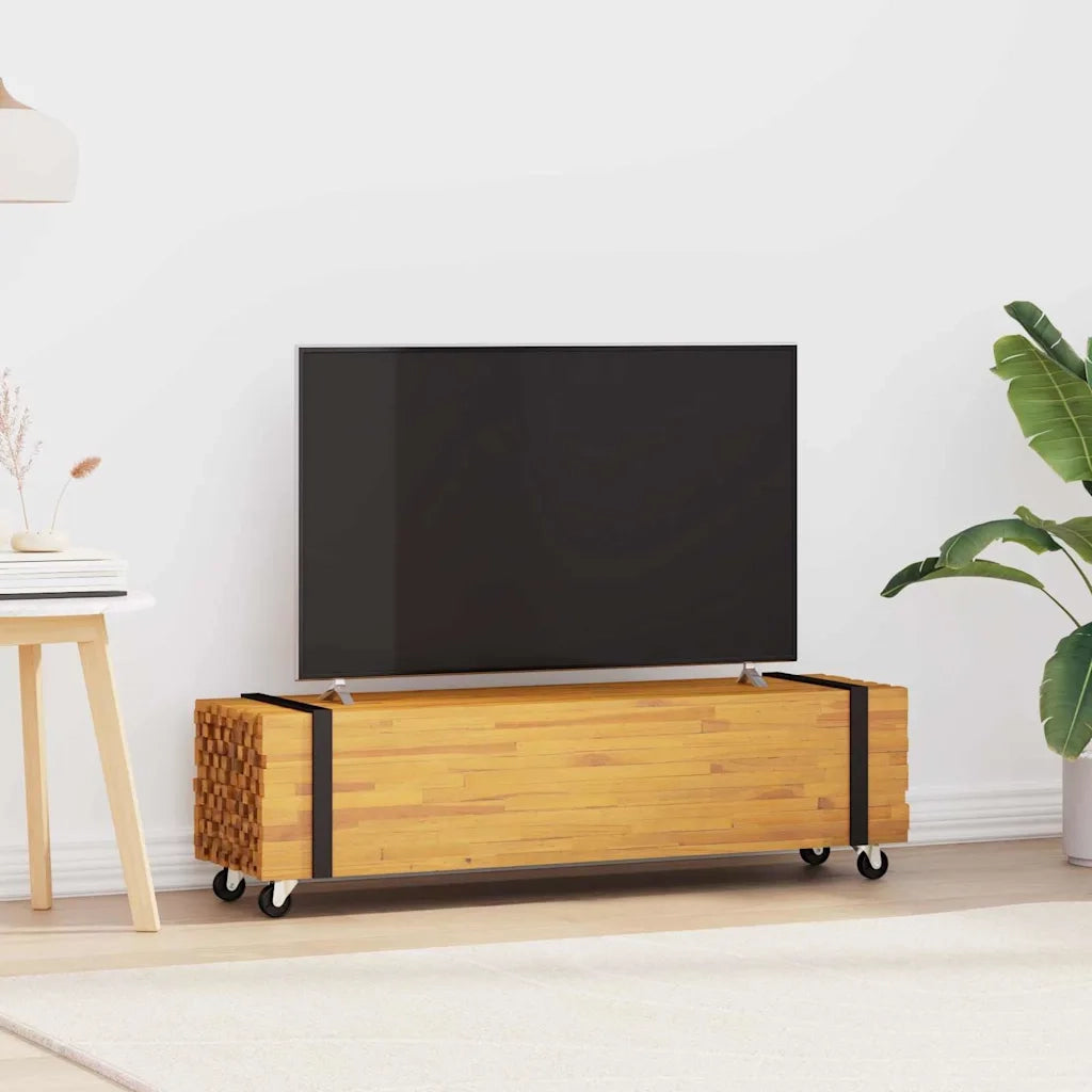 Supporto TV-Credenza per TV-Mobile TV Marrone 110 x 30 x 30 cm Legno di teak solido