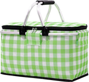 Borsa da picnic opalmabile con funzione di raffreddamento - Grande formato per campeggio e picnic (Verde)
