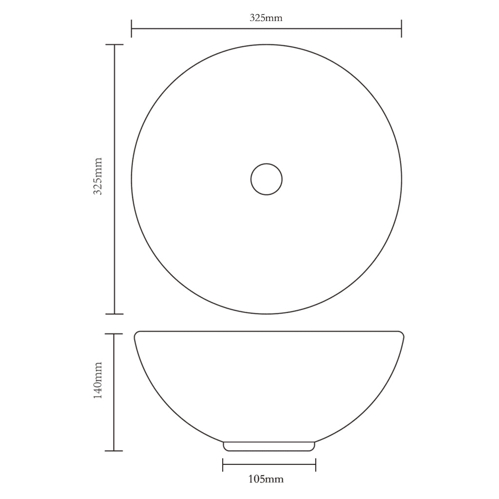 Lavandino 32,5x14 cm in Ceramica Argento CFW4517365