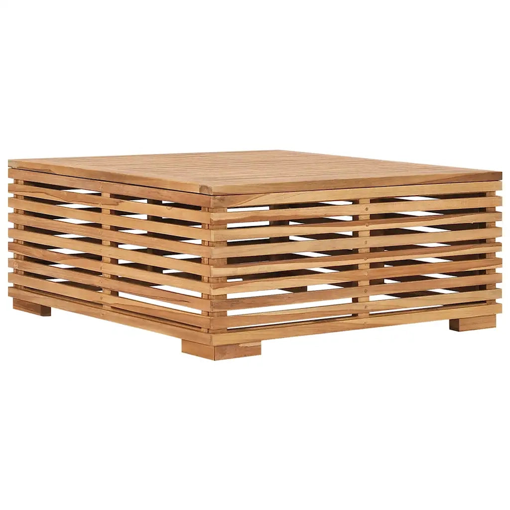 Salotto da Giardino-Set Tavolino Poggiapiedi Giardino Cuscino Grigio Scuro in Teak