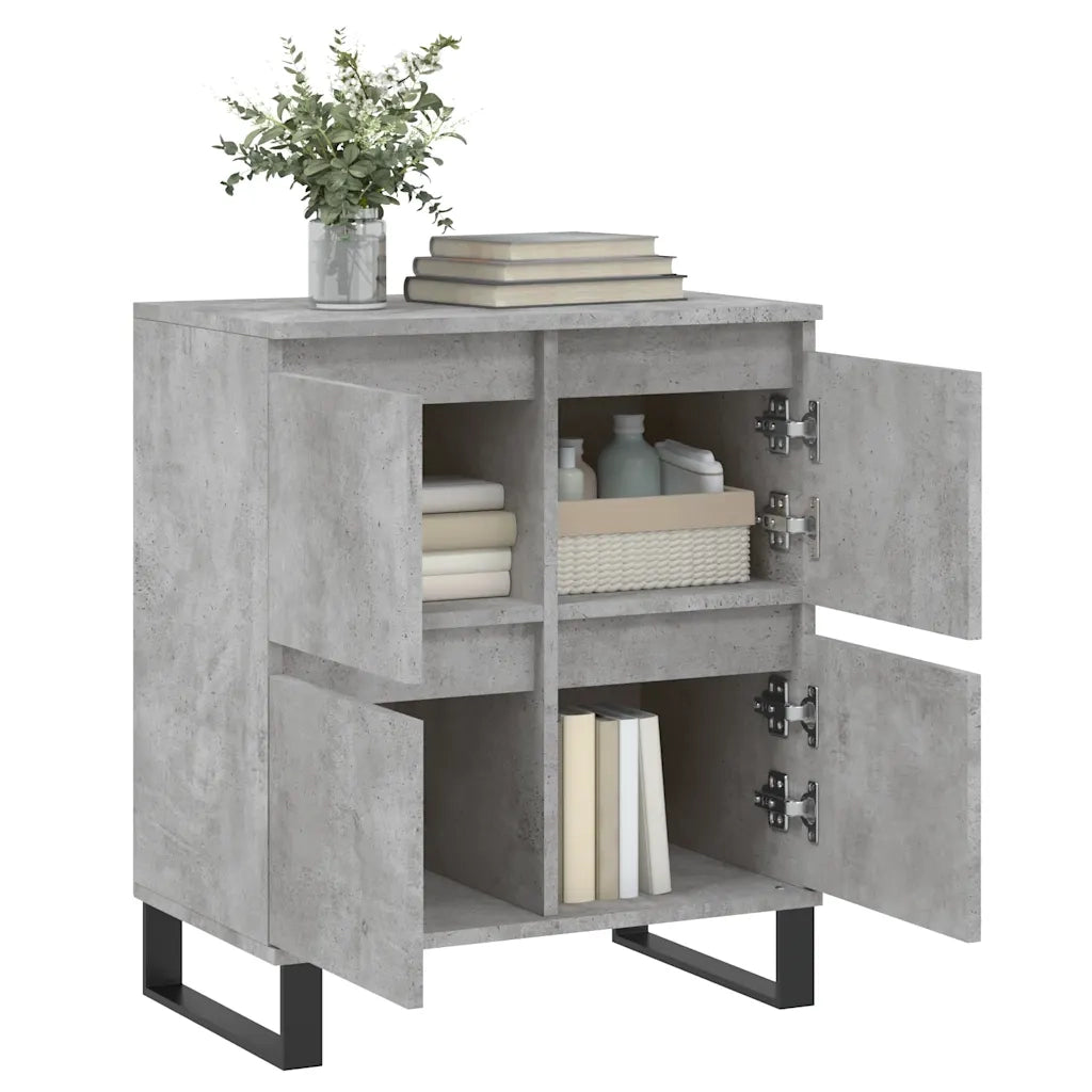 Credenza Grigio Cemento 60x35x70 cm in Legno Multistrato 831224