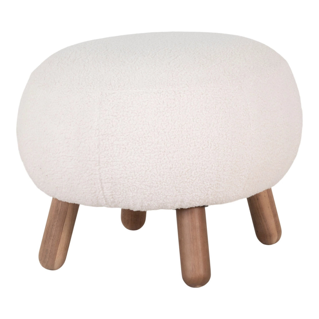 Pouf Savona, Bianco, Poliestere, 47x56x41,5 cm