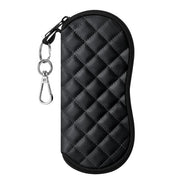 Portaocchiali per sole con clip antislip, leggeri e resistenti allo shock, con chiusura a zip in neoprene