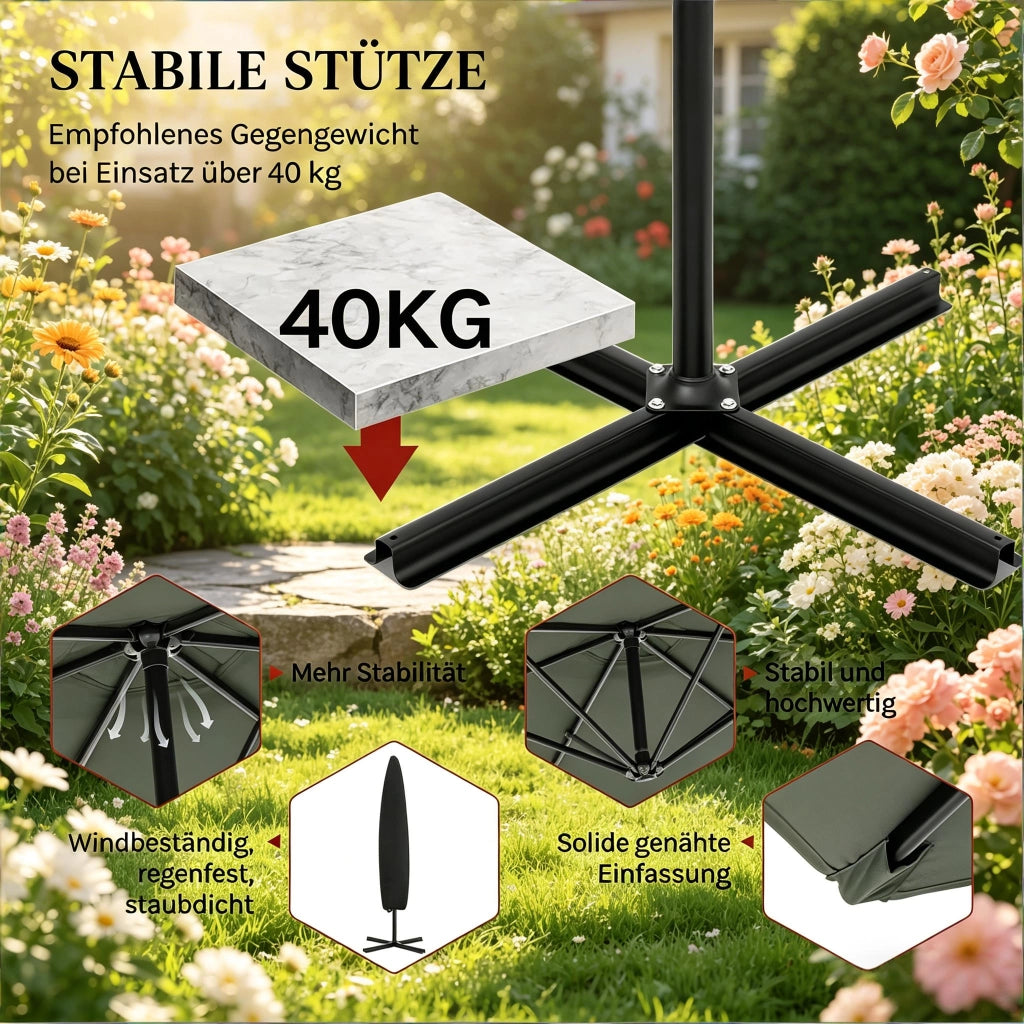 Ombrellone da giardino pieghevole per piscina, flessibile per esterni (include solo ombrelloni)