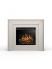 ZUNI - Camino Elettrico Riscaldante Da Pavimento Autoportante a LED - 23" - 108,2 x 93,5 x 27,5  - Cashmere
