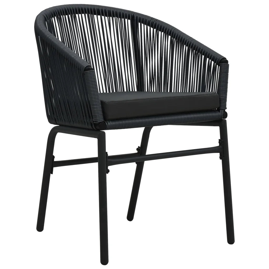 Set da Pranzo per Giardino 5 pz Nero cod mxl 39373