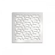 ROMBO - Pannello in PVC traforato - Parasole Colore: bianco, Misura: 98x98 cm