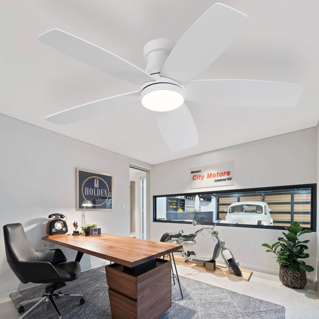 Ventilatore da soffitto 42 pollici con illuminazione e telecomando, 3 pale legno massello, 3CCT dimmerabile, 6 velocit¨¤ silenzioso