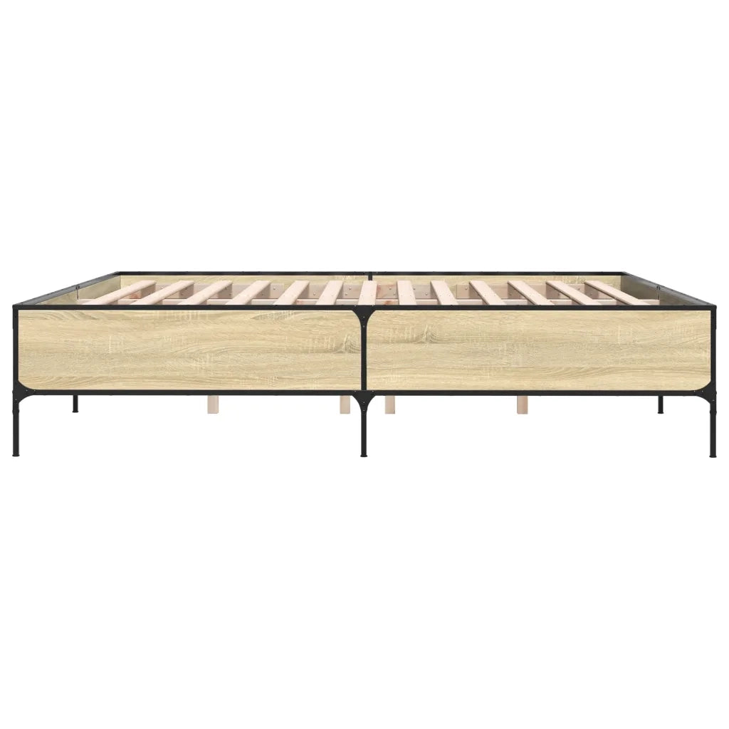 Giroletto Rovere Sonoma 200x200 cm Legno Multistrato e Metallo