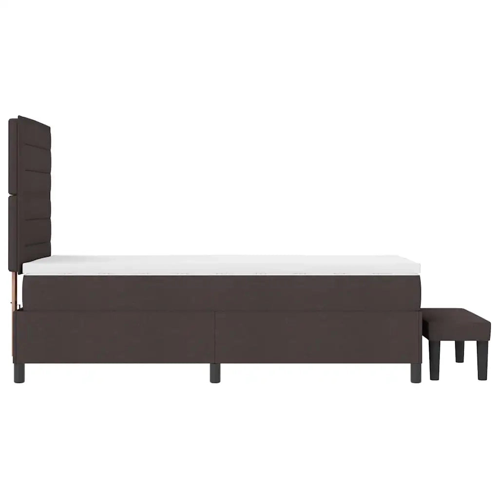 Letto a molle con testiera Marrone Scuro 100 x 200 cm Tessuto 3343970