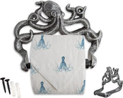Ottantotto Toilette Tappo Sospeso a Parete - Ottantotto Toilette Decorazione Bagno in Ottone - Accessori Nautici Kraken - Facile da Installare con Viti e Ancore