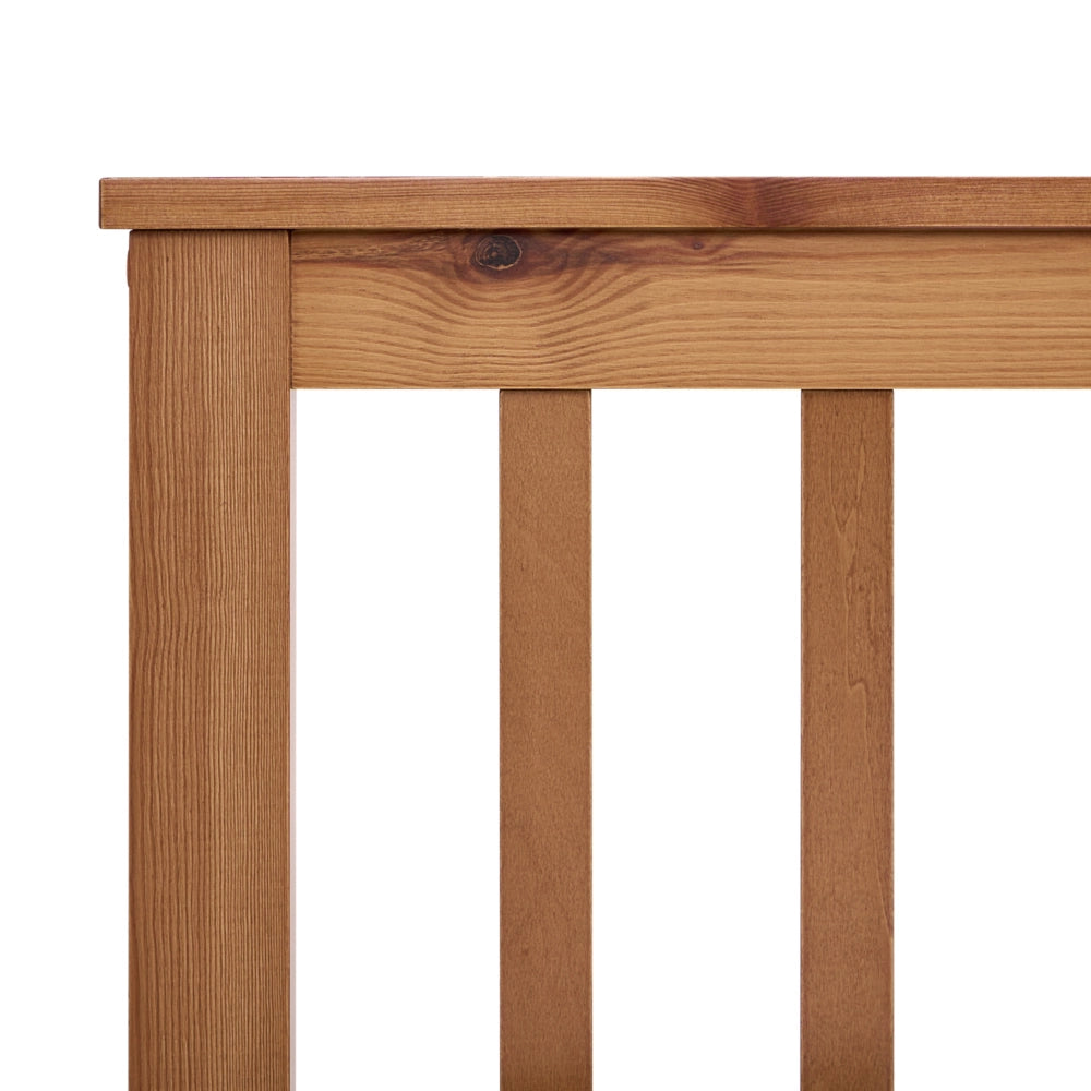 Letto matrimoniale in legno di pino e MDF 120 x 200 cm con contenitore a 4 cassetti marrone stile minimalista