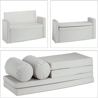 panca con schienale 2 posti cassapanca ripiegabile pratica seduta ribaltabile 115 cm panna 13_0000374_2