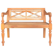 vidXL Panchina Batavia 98 cm Legno Massello di Mogano Marrone Chiaro 246967