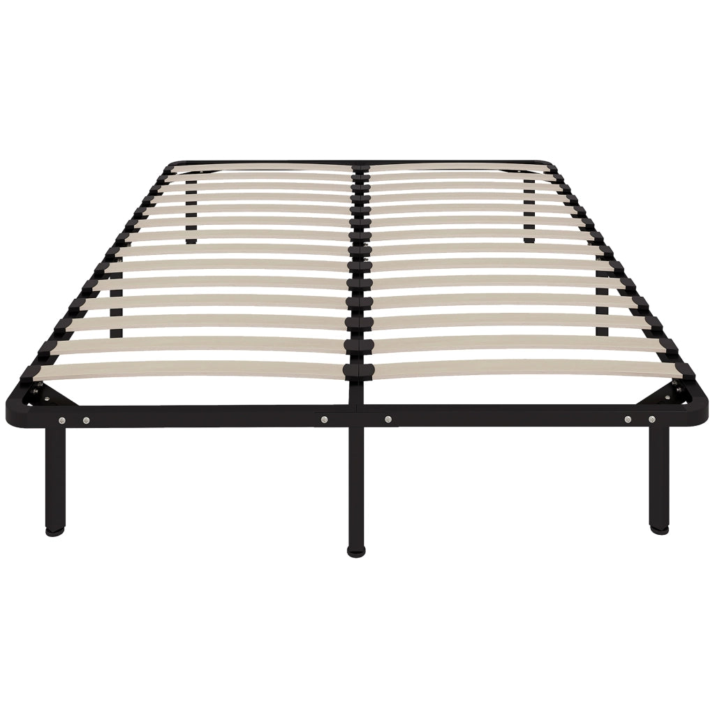 Letto Matrimoniale Contenitore in Legno Massello con Rete a Doghe ¨C Zephmum ¨C 140x190 cm Nero