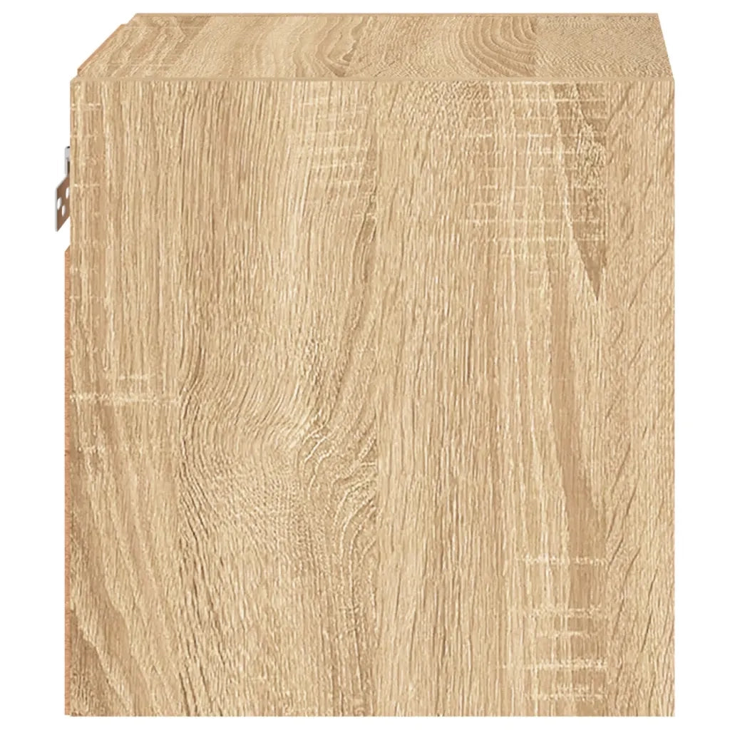 Mobili TV a Parete con Luci LED 2pz | Armadietto TV | Mobile Porta TV Rovere Sonoma 30x28,5x30 cm