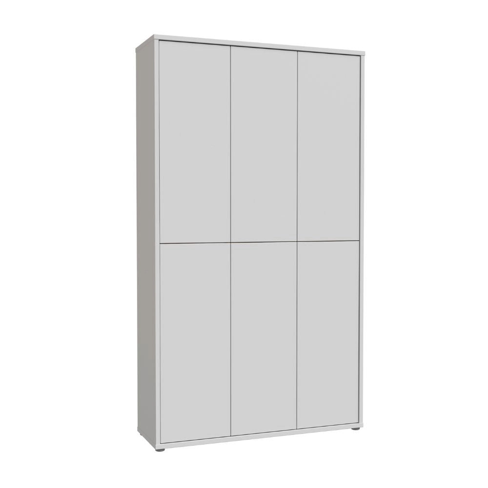 Armadio multiuso Medea 6 ante grigio chiaro 109x35x192 - Scarpiera e armadio salvaspazio