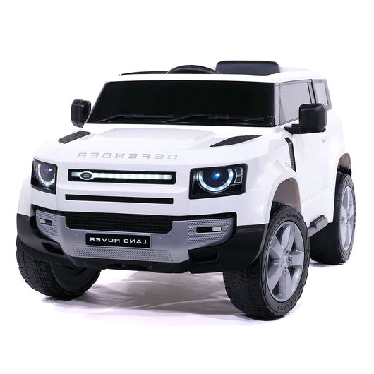 Macchina Elettrica per Bambini Licenza Ufficiale Land Rover Defender 12V 7Ah Bianco