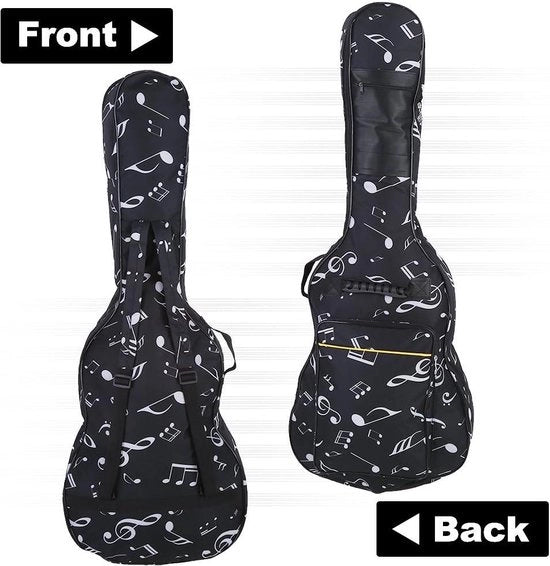 Cassa per chitarra rigida 53×44×4 Gitaarkoffer 39-41 pollici Borsa per chitarra acustica con cinghie doppie e tasca Oxford
