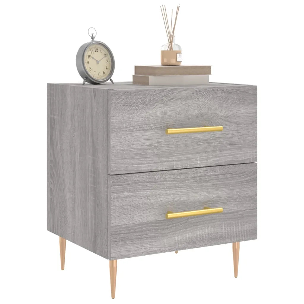 Comodino-Tavolino da notte Grigio Sonoma 40x35x47,5 cm in Legno Multistrato 916574