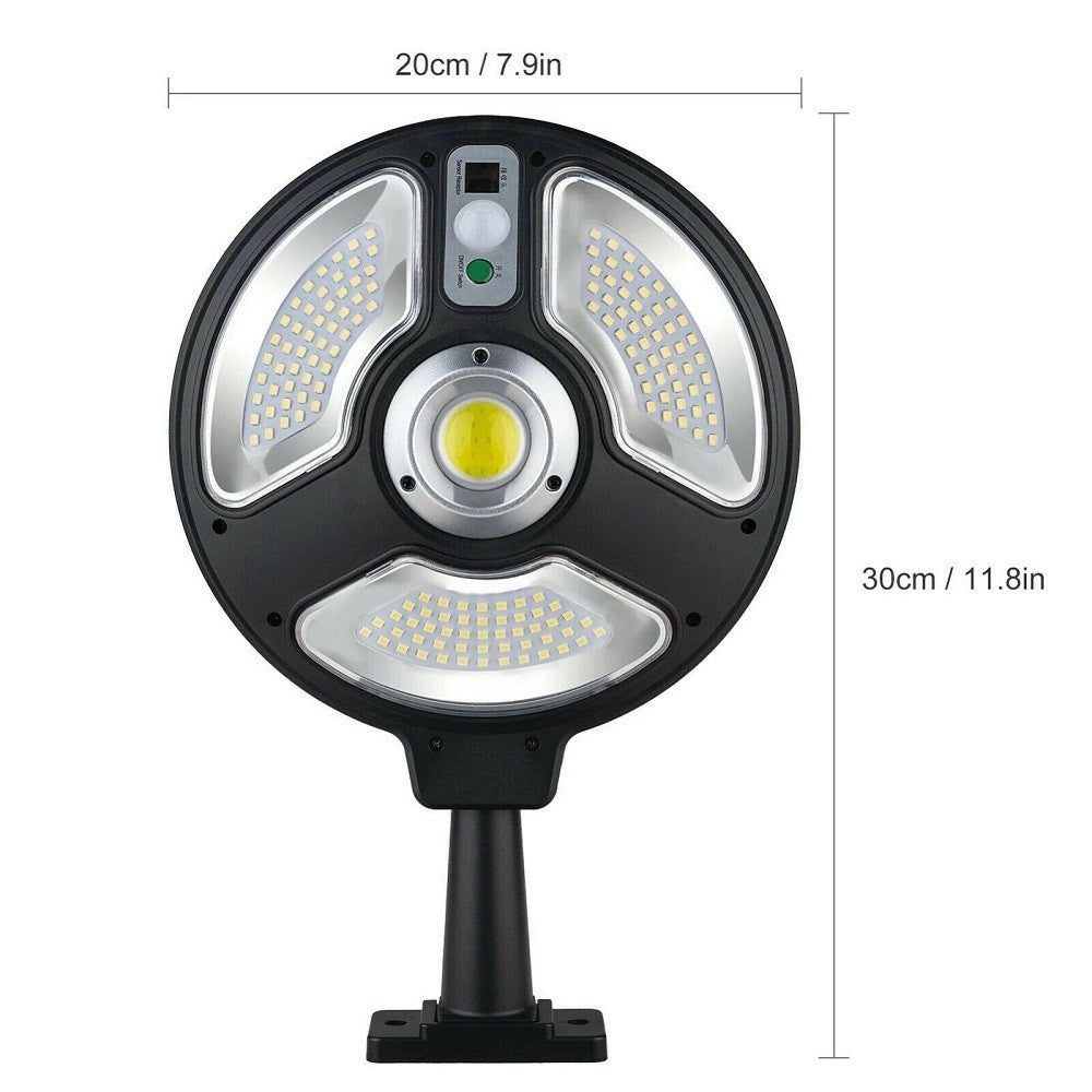 Trade Shop - Faro Lampione Stradale Solare Con Sensore Di Movimento Telecomando 120 Led 1288b -