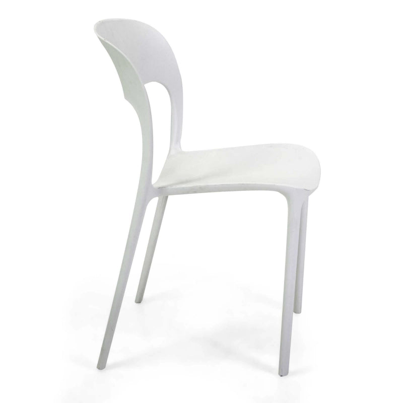 Sedia polipropilene Risto impilabile bianco cm 47x52h83