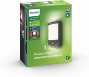 Philips myGarden Samondra - Lampada da parete a LED per esterni, con sensore di movimento, colore: antracite, 2700 K